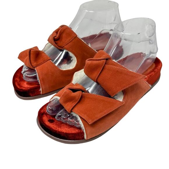 NEW Alexandre Birman Clarita Suede and Shearling Fur Slide US Size 6 MSRP $495 - Picture 1 of 12